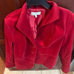 Talbots Woman’s size 10 red/burgundy suede jacket